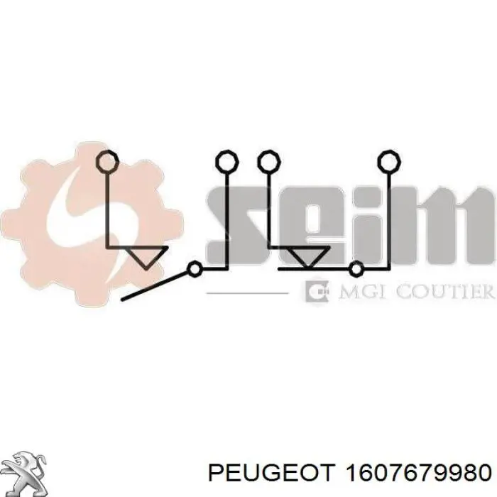Купить 1607679980 Peugeot/Citroen Лягушка стоп сигнала