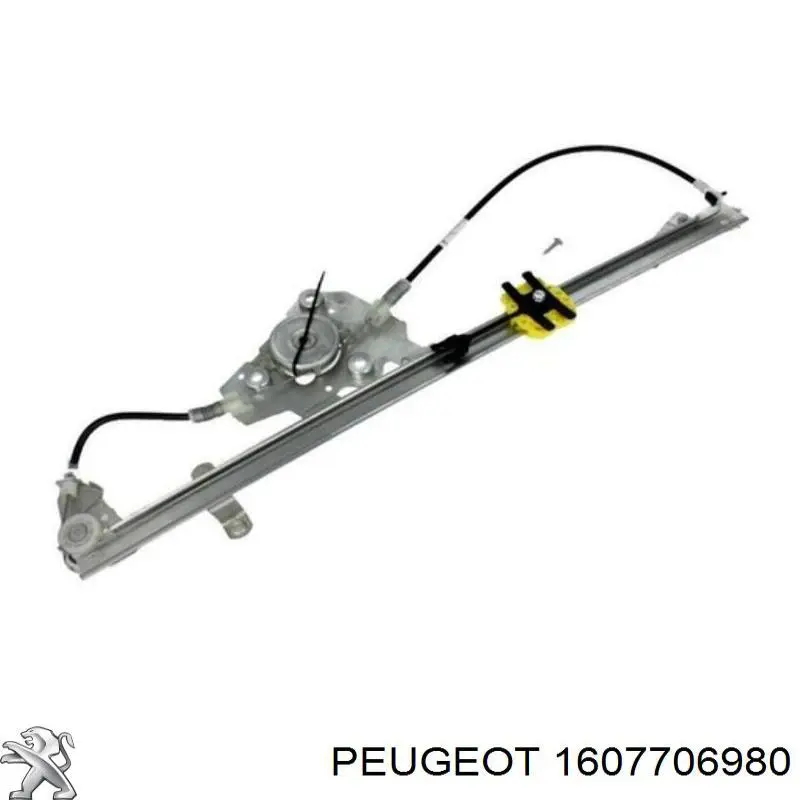 1607706980 Peugeot/Citroen mecanismo de acionamento de vidro da porta dianteira esquerda