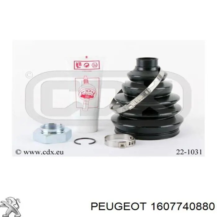 Купить 1607740880 Peugeot/Citroen Пыльник гранаты наружный, передний
