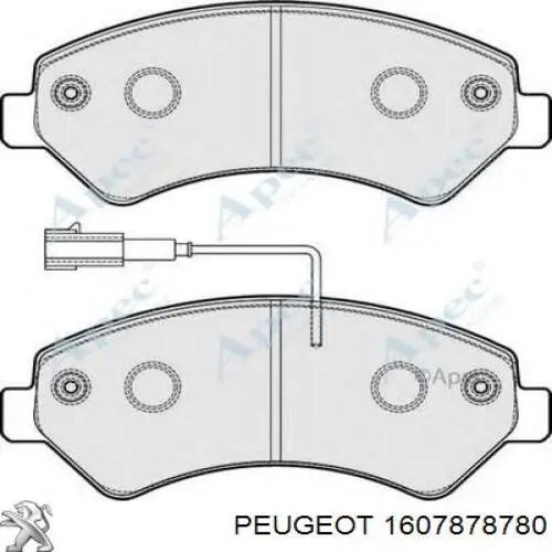 1607878780 Peugeot/Citroen колодки тормозные передние дисковые