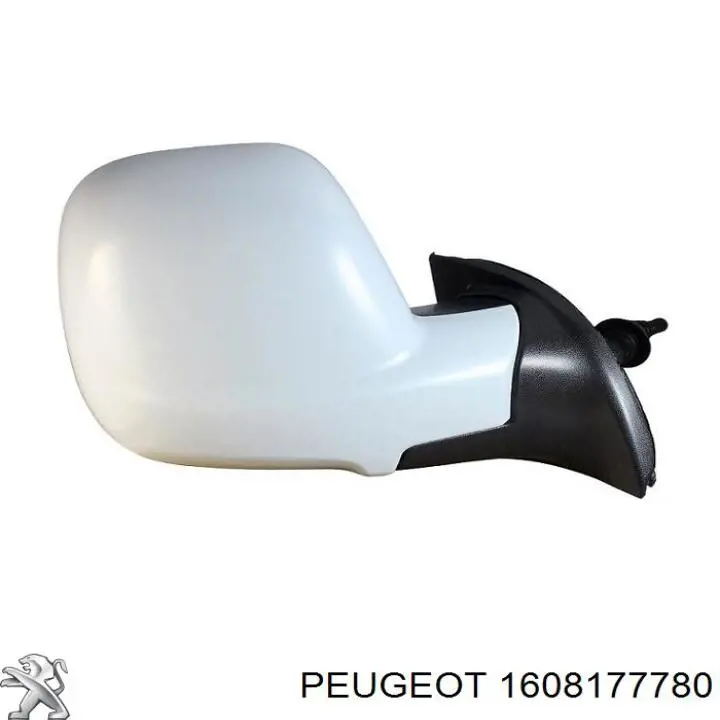 1608177780 Peugeot/Citroen espelho de retrovisão direito