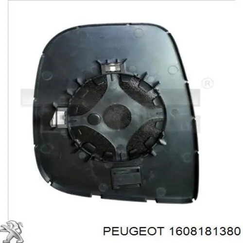 Зеркальный элемент зеркала заднего вида правого Peugeot/Citroen 1608181380
