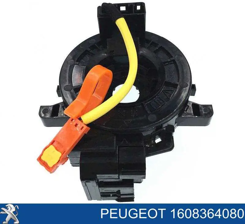 1608364080 Peugeot/Citroen anel airbag de contato, cabo plano do volante