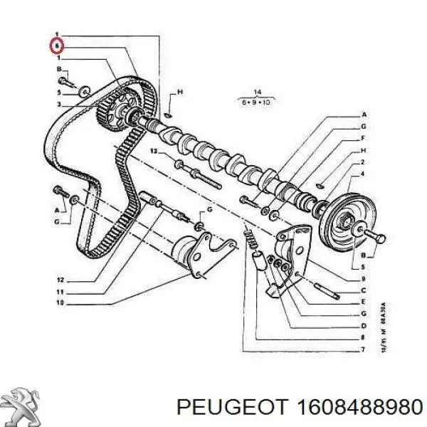  Peugeot/Citroen 1608488980 цена, от  USD
