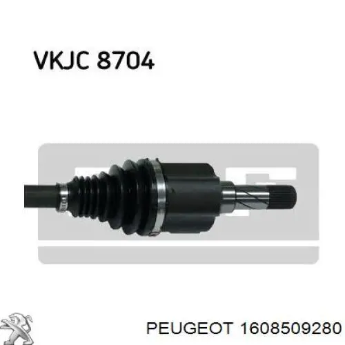 1608509280 Peugeot/Citroen Полуось передняя левая