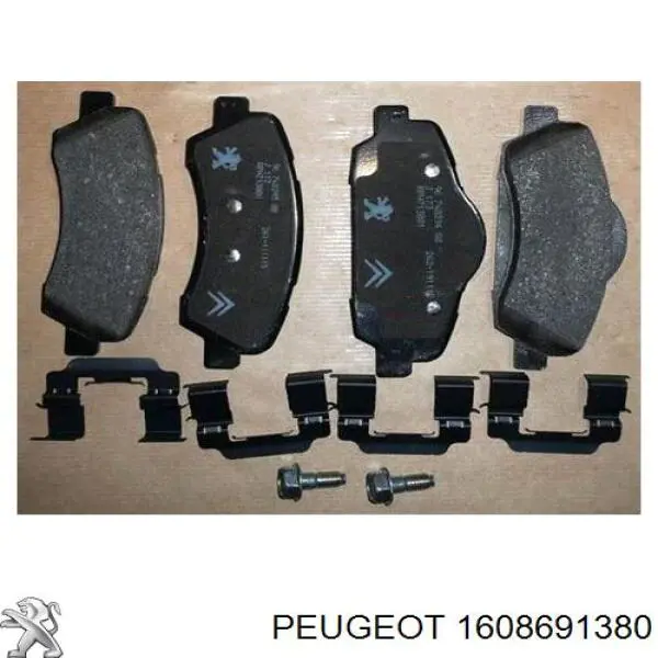 Pastillas de freno delanteras 1608691380 Peugeot/Citroen