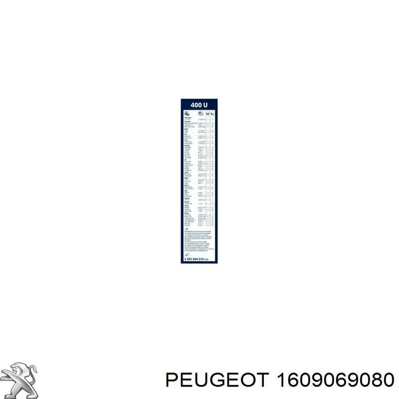 Купить 1609069180 Peugeot/Citroen Щетка-дворник лобового стекла пассажирская