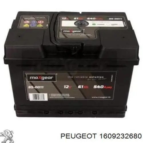 Аккумулятор Peugeot/Citroen 1609232680