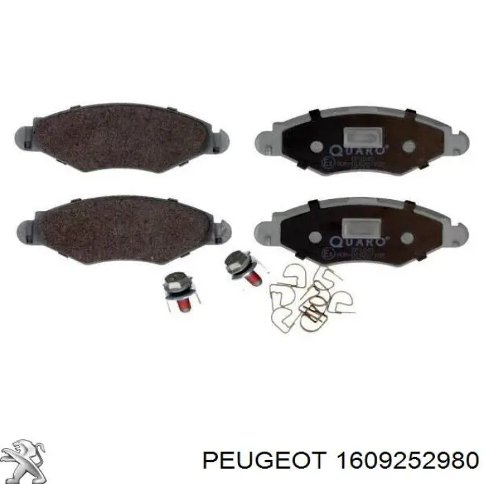 1609252980 Peugeot/Citroen колодки тормозные передние дисковые