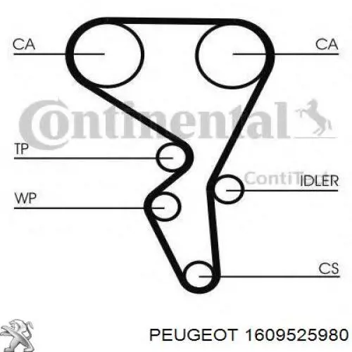 Купить 1609525980 Peugeot/Citroen Насос охлаждения
