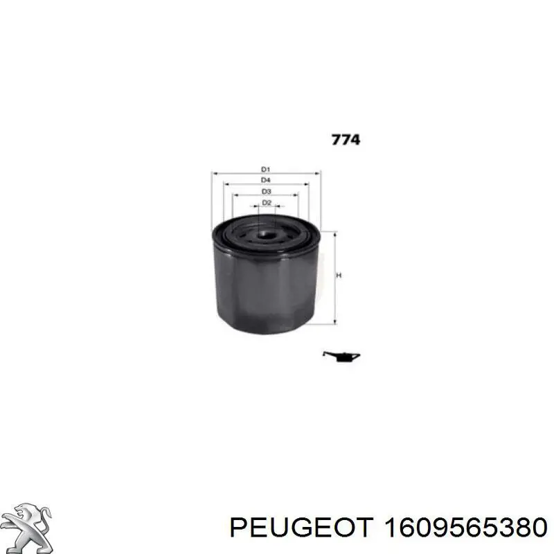 Filtro de aceite 1609565380 Peugeot/Citroen
