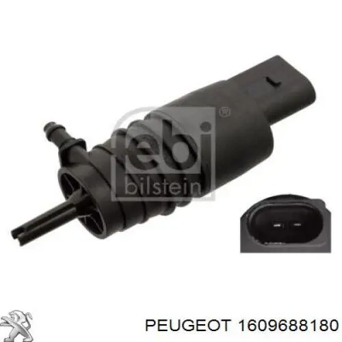 1609688180 Peugeot/Citroen насос-мотор омывателя стекла переднего