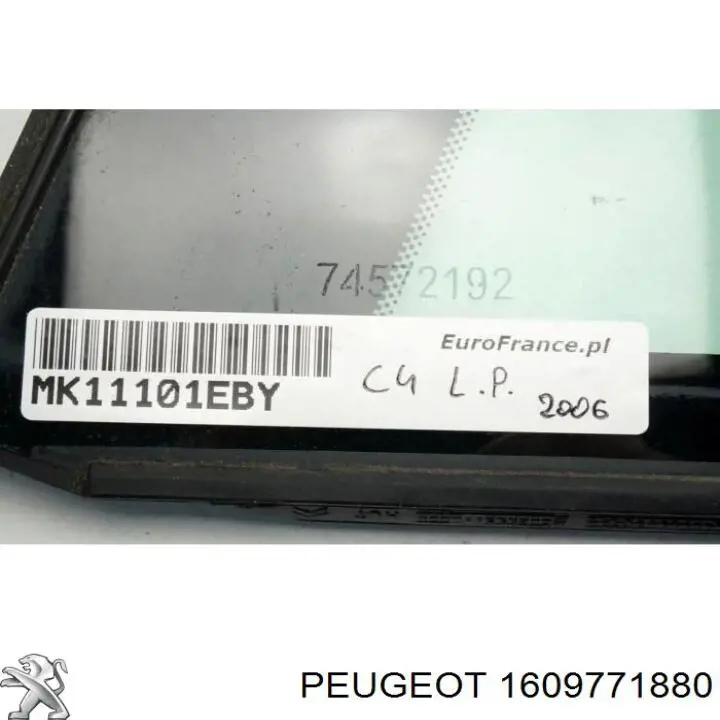 1609771880 Peugeot/Citroen Стекло-форточка двери, передней, левой