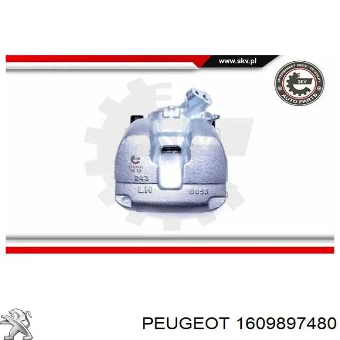 Суппорт тормозной передний левый Peugeot/Citroen 1609897480