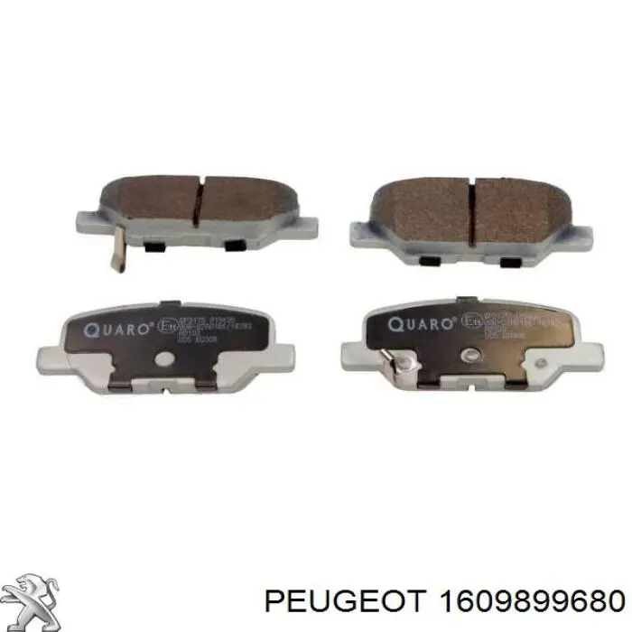 Pastillas de freno traseras 1609899680 Peugeot/Citroen