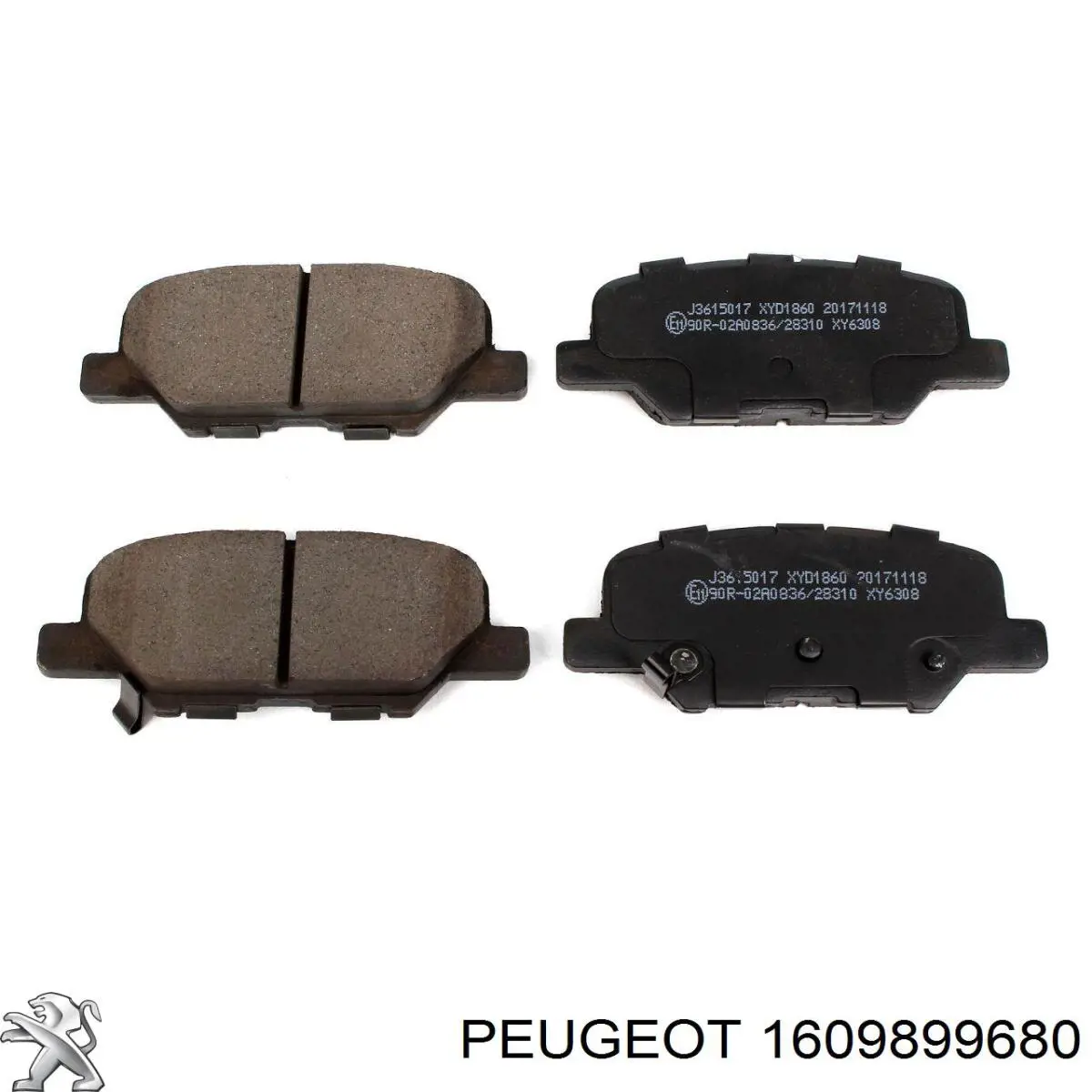 Купить 1609899680 Peugeot/Citroen Колодки тормозные задние, дисковые
