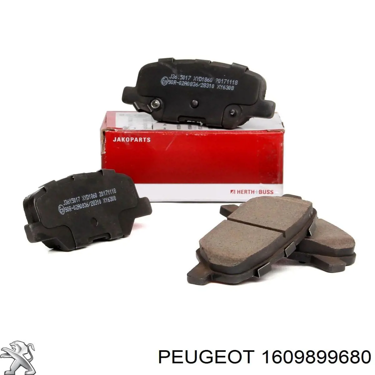 Задние тормозные колодки 1609899680 Peugeot/Citroen