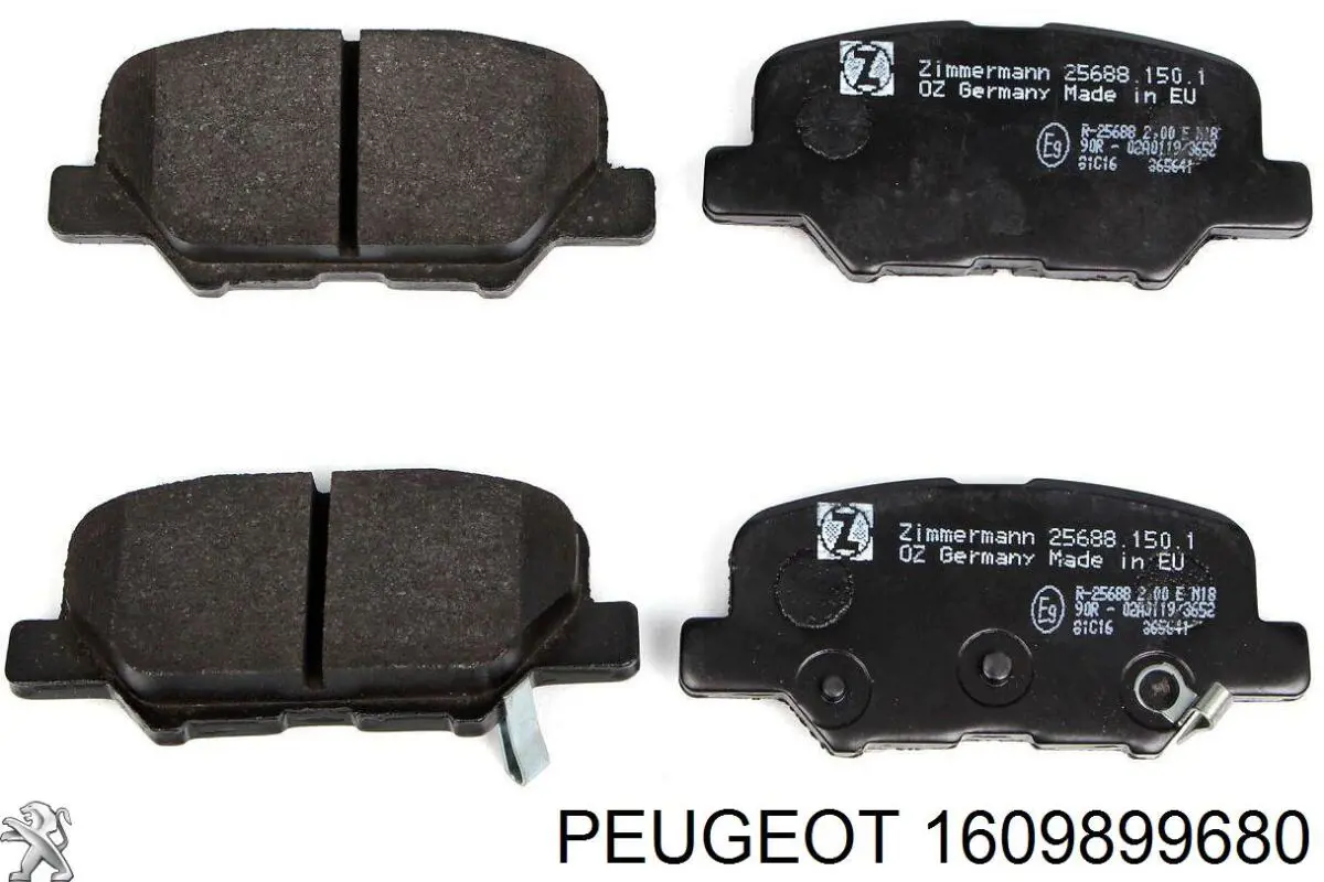 Колодки дисковые  Peugeot/Citroen 1609899680 цена, от 19.54 USD