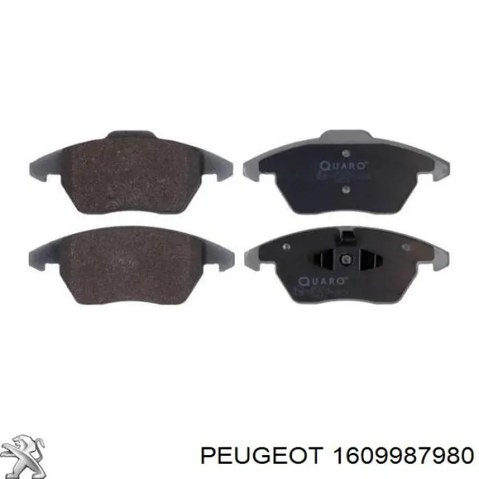 1609987980 Peugeot/Citroen колодки тормозные передние дисковые