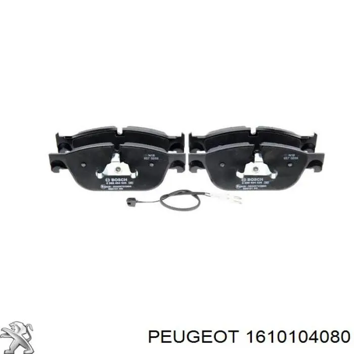 Pastillas de freno delanteras 1610104080 Peugeot/Citroen