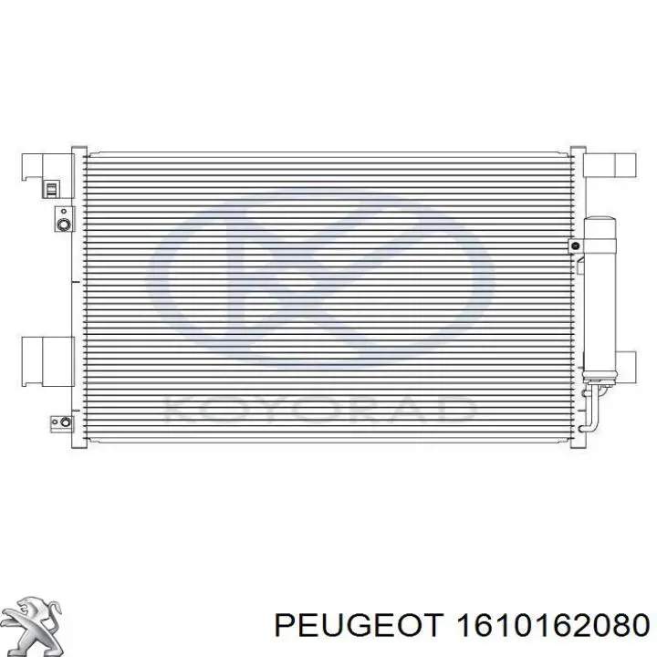 Condensador aire acondicionado 1610162080 Peugeot/Citroen