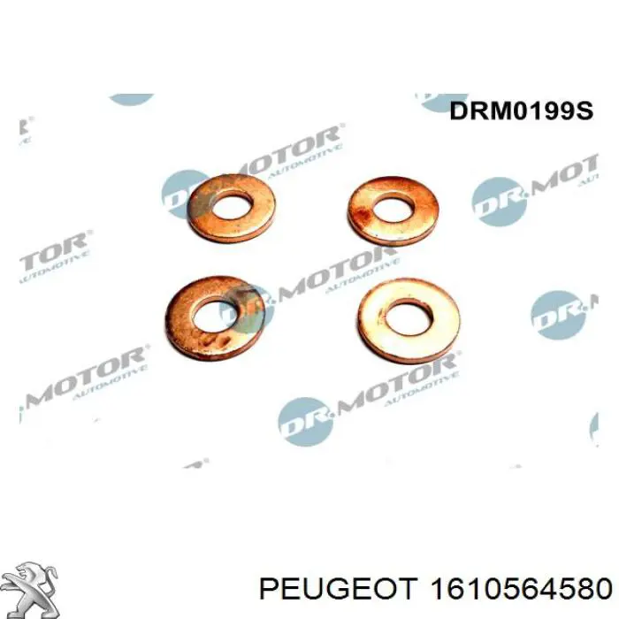 1610564580 Peugeot/Citroen anel (arruela do injetor de ajuste)