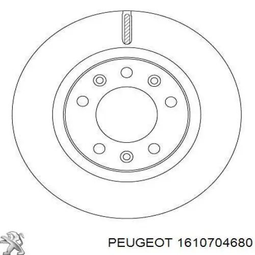 1610704680 Peugeot/Citroen Диск тормозной передний