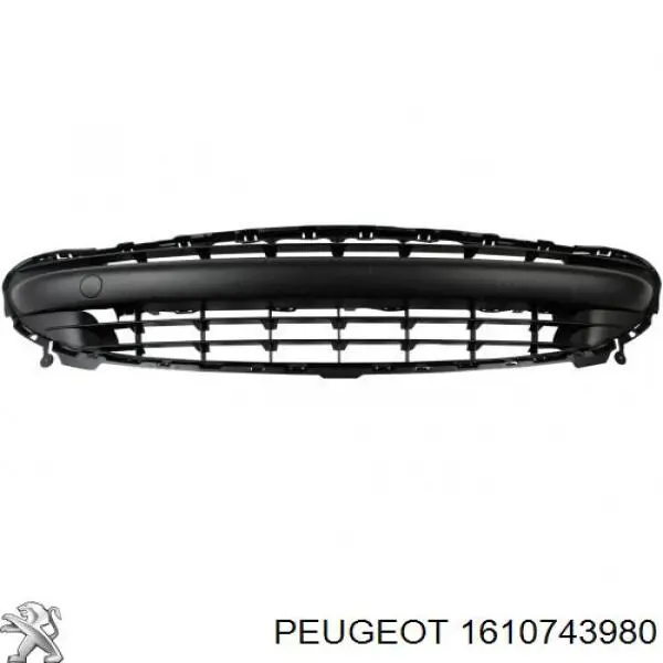 1610743980 Peugeot/Citroen Центральная решетка переднего бампера
