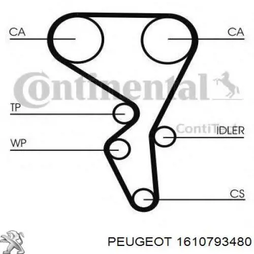 Комплект ГРМ 1610793480 Peugeot/Citroen