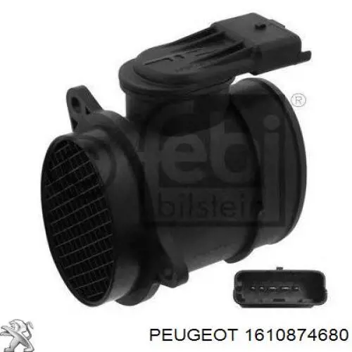 Sensor de fluxo (consumo) de ar, medidor de consumo M.A.F. - (Mass Airflow) Peugeot/Citroen 1610874680 preço, a partir de 51,13 USD