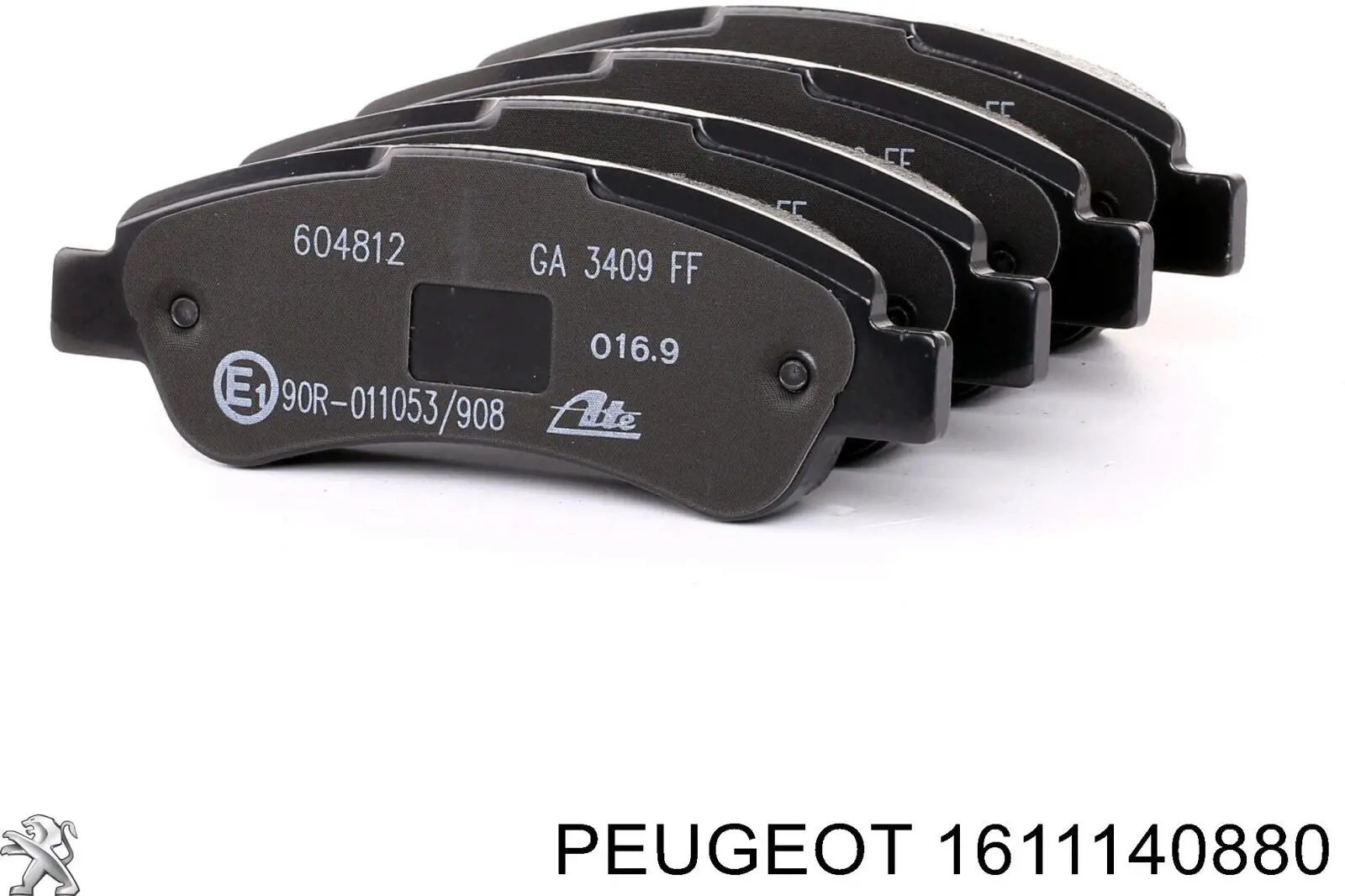Купить 1611140880 Peugeot/Citroen Колодки тормозные задние, дисковые