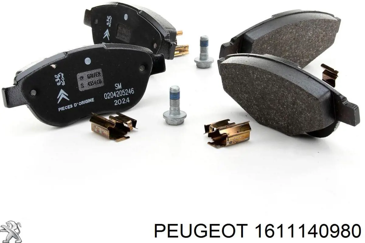 1611140980 Peugeot/Citroen колодки тормозные передние дисковые