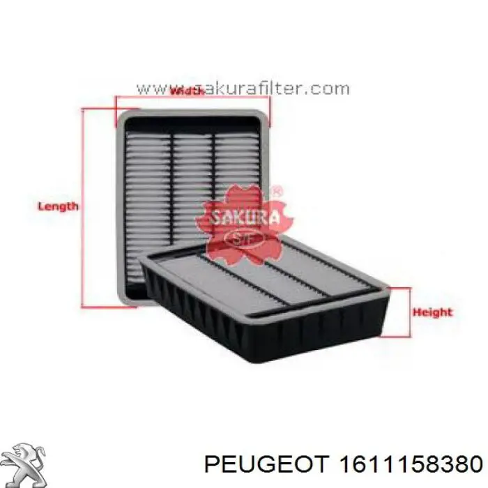 1611158380 Peugeot/Citroen Воздушный фильтр двигателя