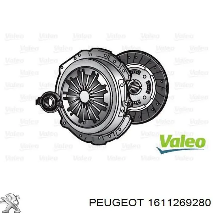 Купить 1611269280 Peugeot/Citroen Комплект сцепления (диск, корзина, подшипник)