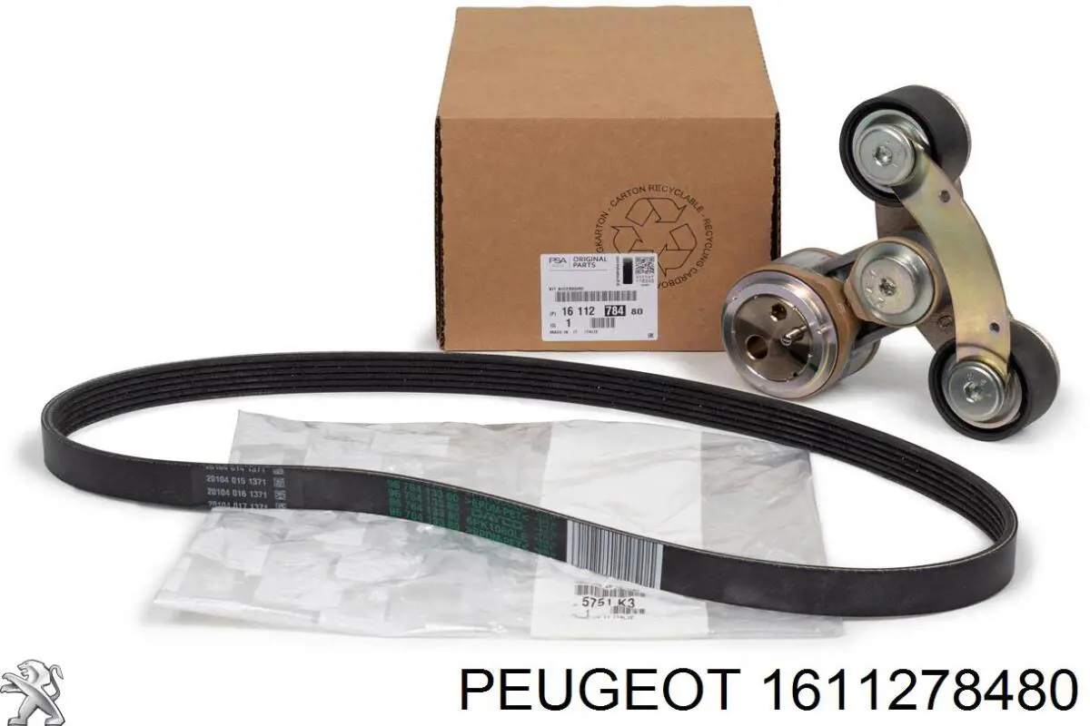 1611278480 Peugeot/Citroen ремень агрегатов приводной, комплект