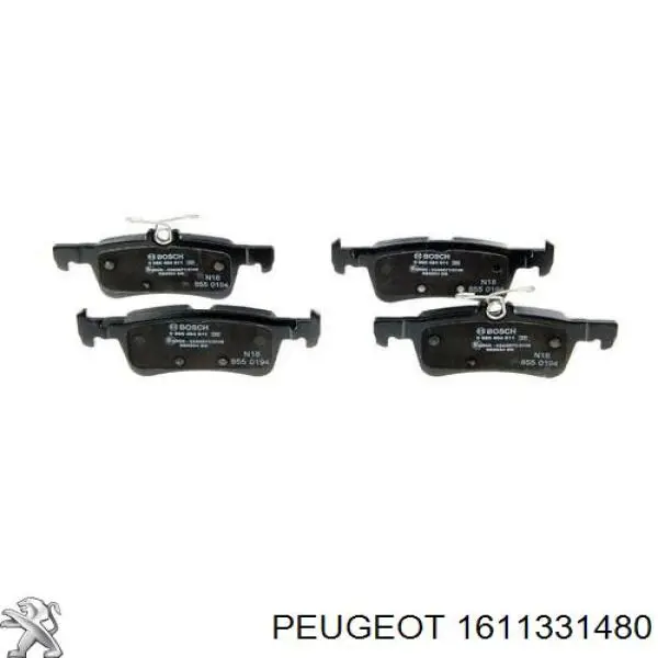 Pastillas de freno traseras 1611331480 Peugeot/Citroen