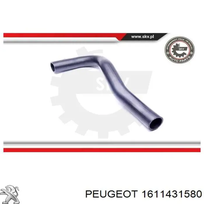 Tubo flexible de aire de sobrealimentación superior izquierdo 1611431580 Peugeot/Citroen