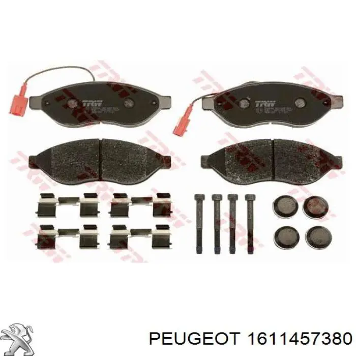 Передние тормозные колодки 1611457380 Peugeot/Citroen