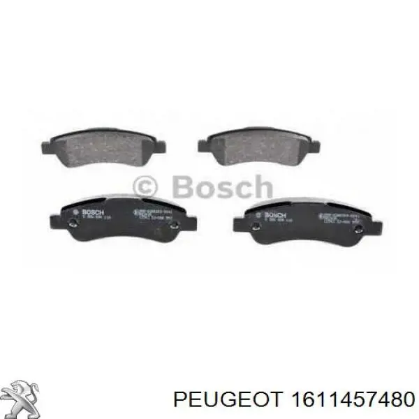 Pastillas de freno traseras 1611457480 Peugeot/Citroen