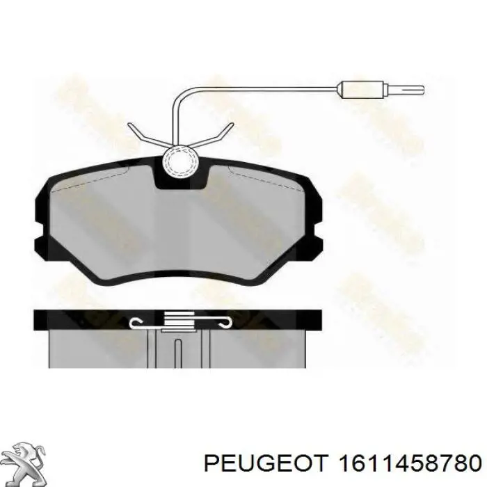 Передние тормозные колодки 1611458780 Peugeot/Citroen