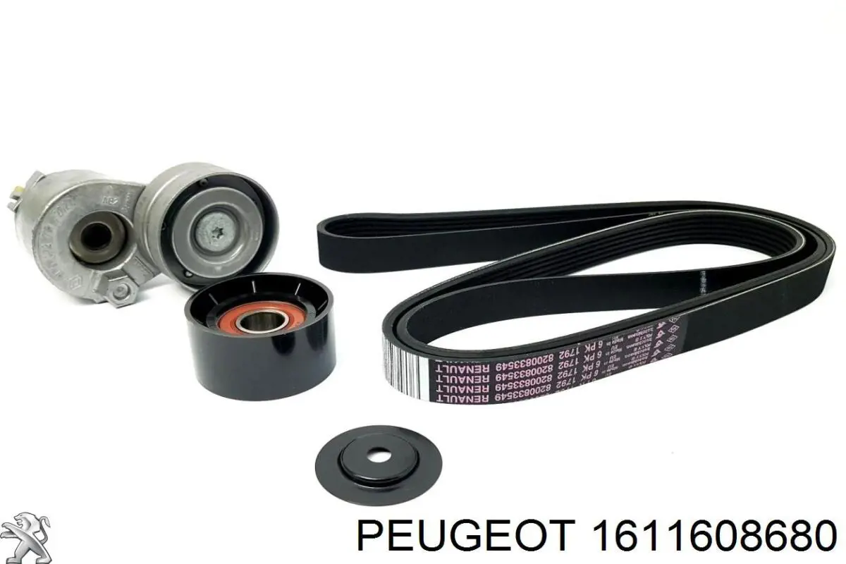Ремень агрегатов приводной, комплект Peugeot/Citroen 1611608680 цена, от 115.98 USD