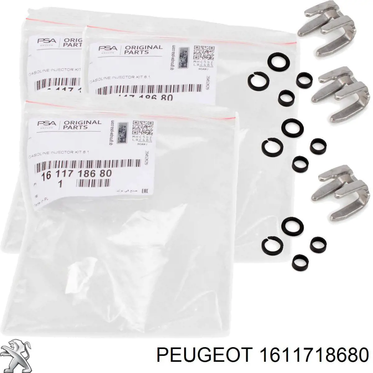 Kit de reparação do injetor 1611718680 Peugeot/Citroen