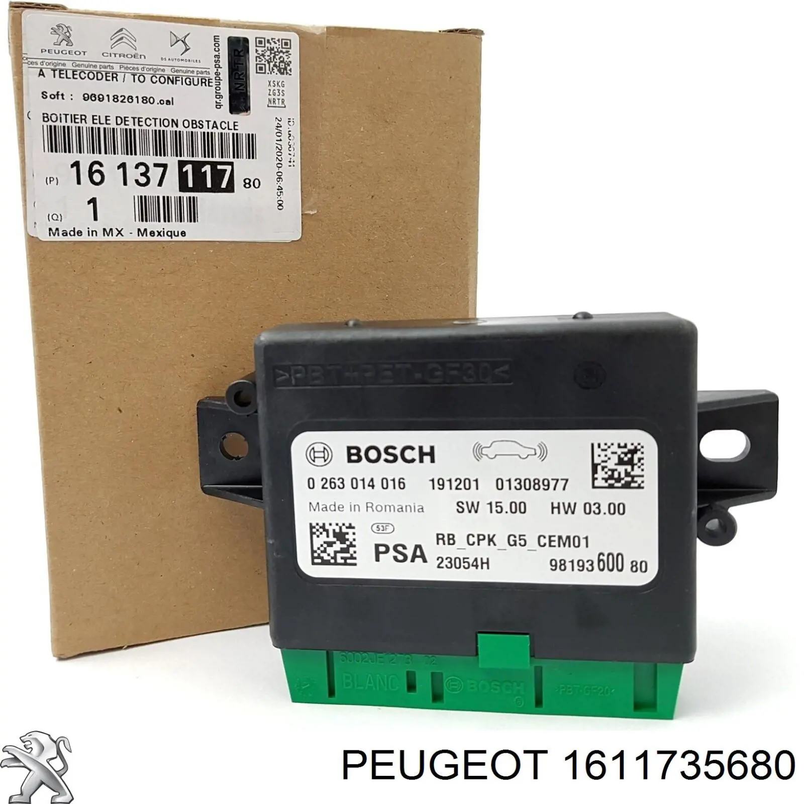 1611735680 Peugeot/Citroen Задние парктроники