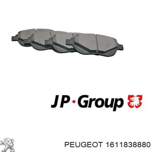 1611838880 Peugeot/Citroen колодки тормозные передние дисковые