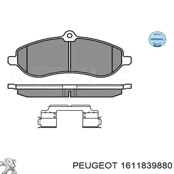 Pastillas de freno delanteras 1611839880 Peugeot/Citroen