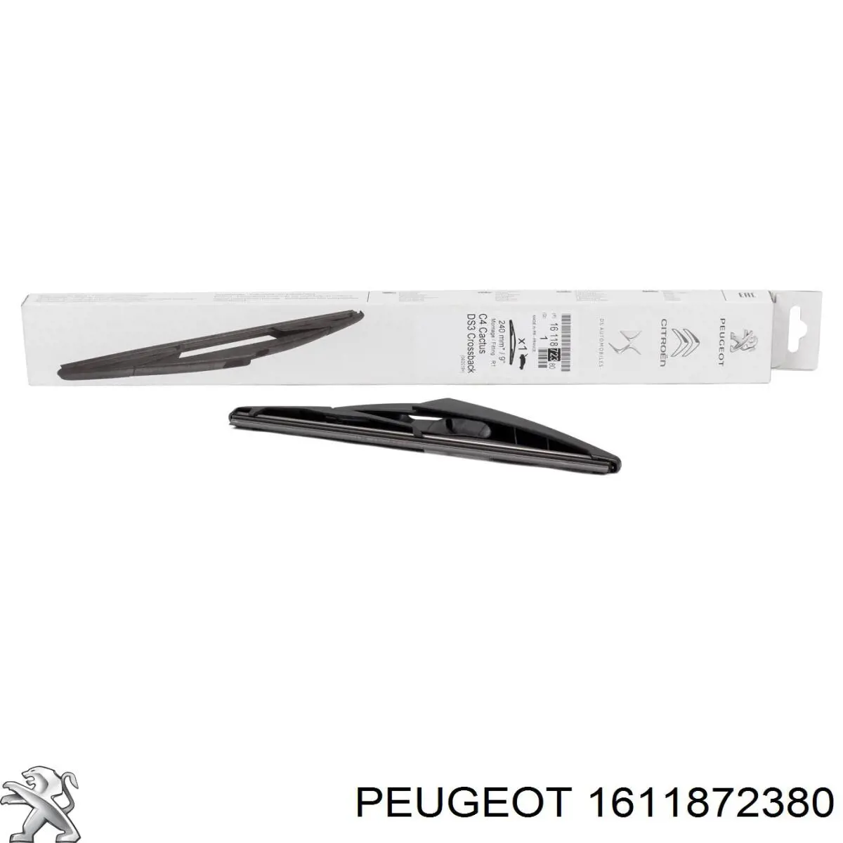 1611872380 Peugeot/Citroen limpa-pára-brisas de vidro traseiro