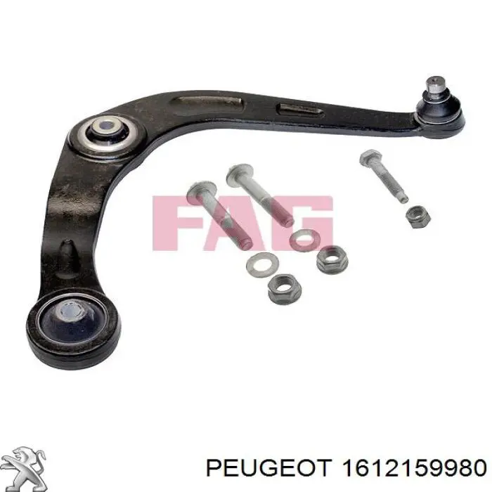 1612159980 Peugeot/Citroen Рычаг передней подвески нижний, правый