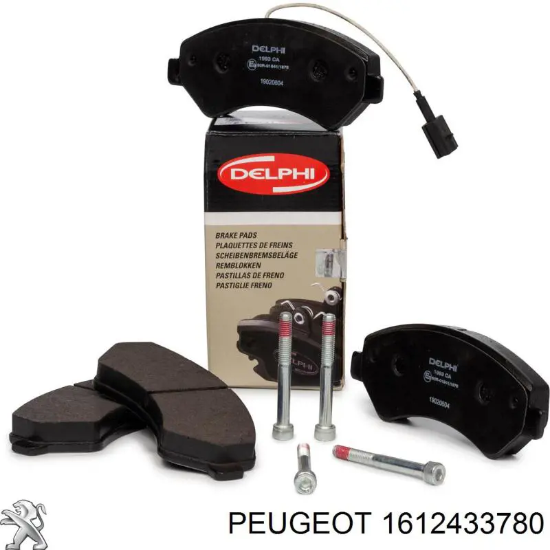 Передние тормозные колодки 1612433780 Peugeot/Citroen