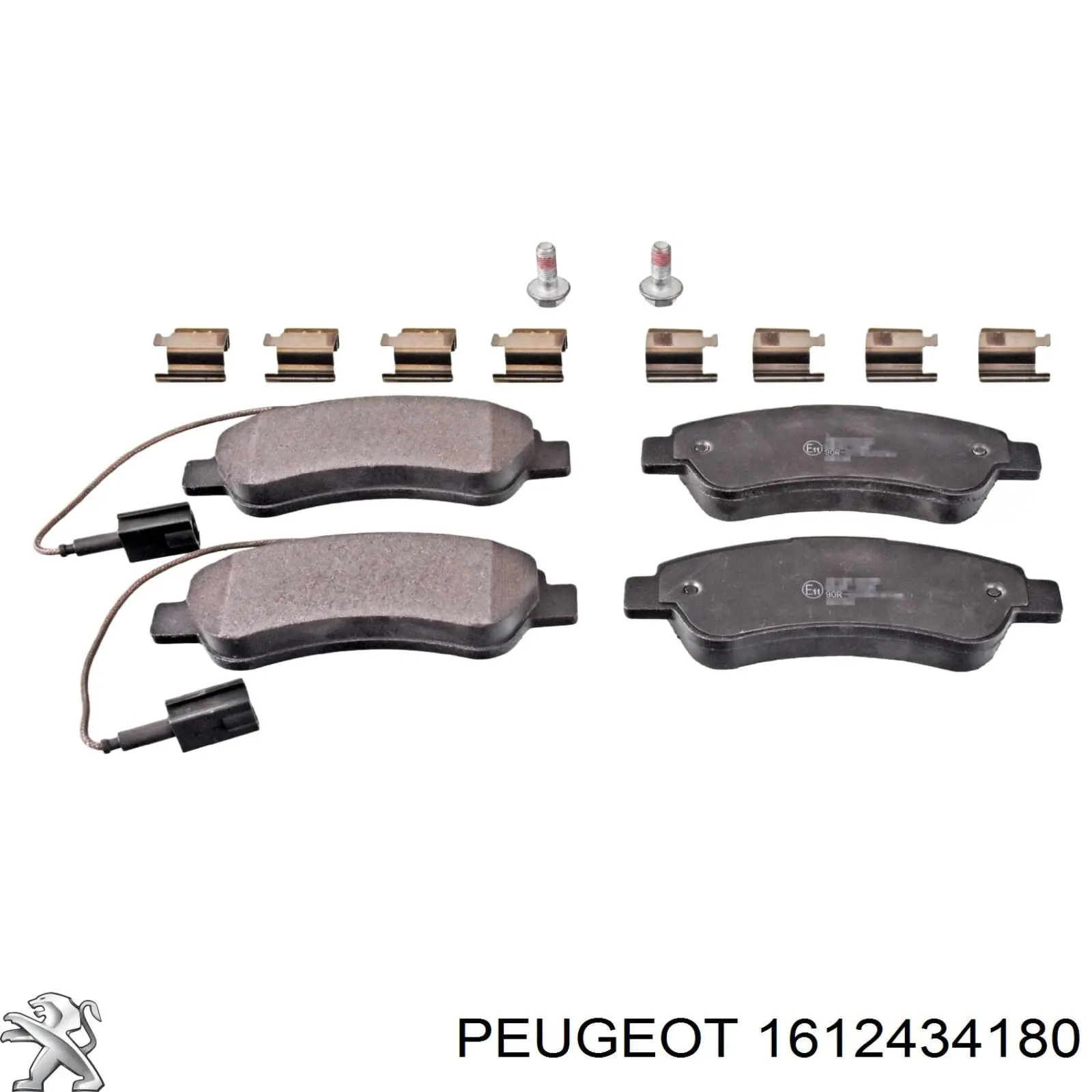 1612434180 Peugeot/Citroen Колодки тормозные дисковые комплект