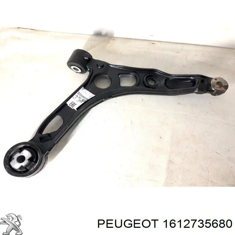 1612735680 Peugeot/Citroen braço oscilante inferior esquerdo de suspensão dianteira